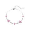 Pink cherry blossom bracelet for women ins niche light luxury temperament high-end cool feeling bestie jewelry trend