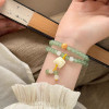 New Chinese-style lion awakening double-layered beaded glass bracelets for men and women retro bracelets high-looking ancient style hand accessories