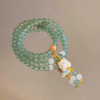 New Chinese-style lion awakening double-layered beaded glass bracelets for men and women retro bracelets high-looking ancient style hand accessories