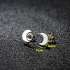 ins sweet niche simple geometric crescent moon earrings mini stainless steel small earrings simple jewelry wholesale