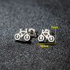 Stainless steel earrings for women Korean fashion cute mini bicycle earrings simple bicycle earrings wholesale