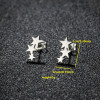 Cross-border stainless steel earrings ins fashion geometric simple five-pointed star earrings mini earrings wholesale