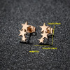 Cross-border stainless steel earrings ins fashion geometric simple five-pointed star earrings mini earrings wholesale