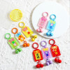 New Year double-sided blessing word plate key pendant diy text richness peace happiness spring ring bell pendant