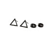 Cross-border stainless steel cut geometric triangle earrings for men and women simple niche light luxury earrings wholesale