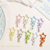 Macaron color five-pointed star with crayfish buckle DIY metal jewelry accessories materials wholesale doll bag hanging buckle