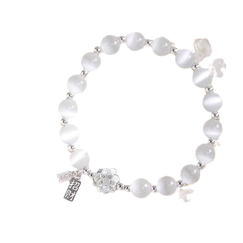 2025 New Bracelet Crystal Bracelet High-end Light Luxury Exquisite Lotus Fairy Style