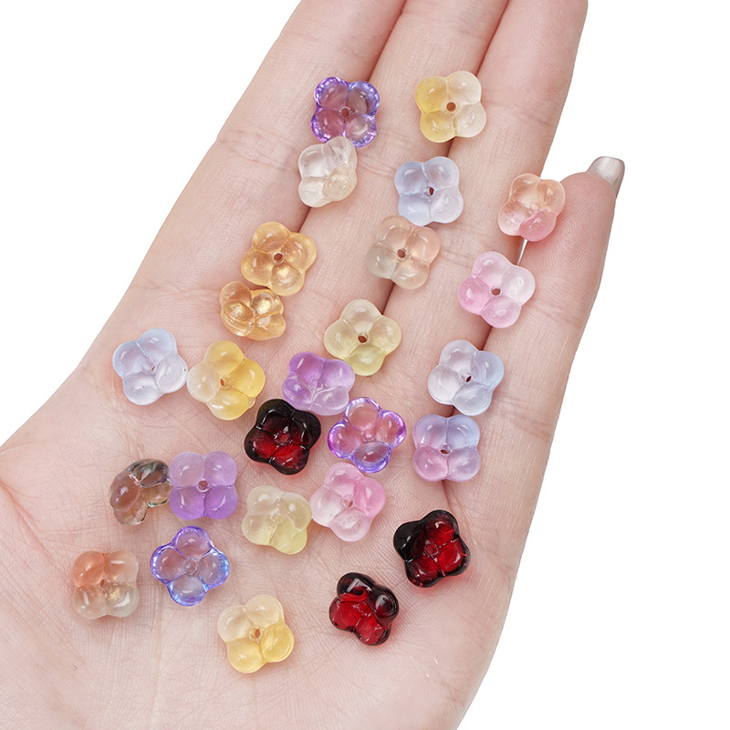 Glass Gradient Fat Osmanthus Beads Tori Loose Beads DIY Handmade Beading Material Bracelet Necklace Jewelry Accessories