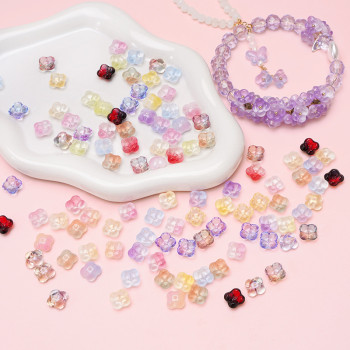 Glass Gradient Fat Osmanthus Beads Tori Loose Beads DIY Handmade Beading Material Bracelet Necklace Jewelry Accessories