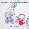 Candy transparent bear love keychain pendant diy letter beads card ring accessories women's bag cute small pendant