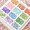 2x4mm ice-through abacus, domestic high-quality imitation jade glass rice beads, DIY jewelry accessories, handmade beading hand