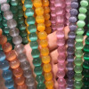 White cat's eye beads loose beads DIY jewelry accessories handmade bracelets cat's eye beads loose beads Buddha beads round beads