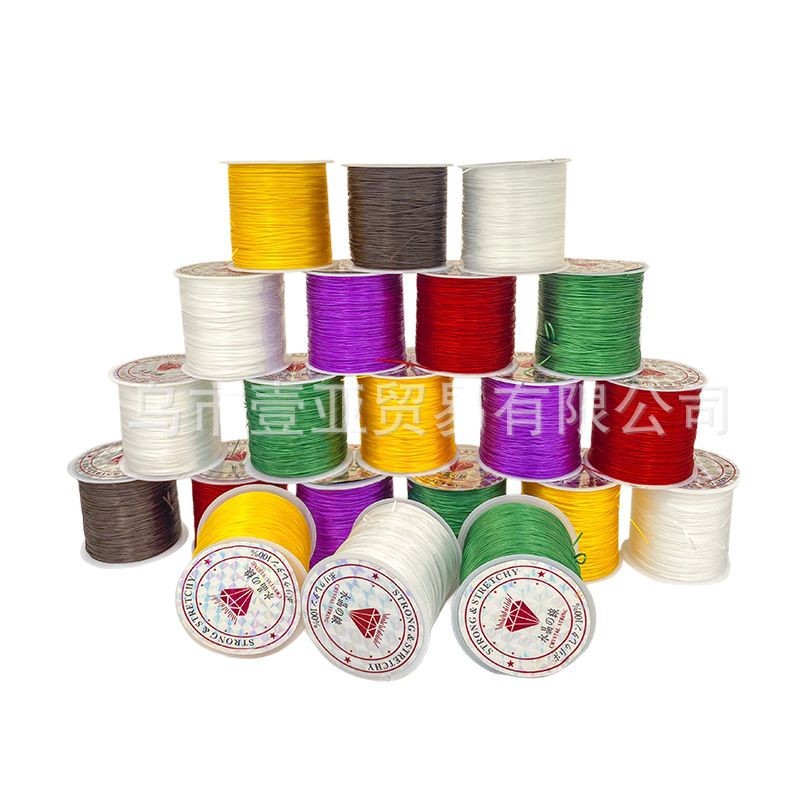 0.8 flat elastic cord beaded bracelet handmade diy jewelry elastic crystal cord bracelet tool elastic cord