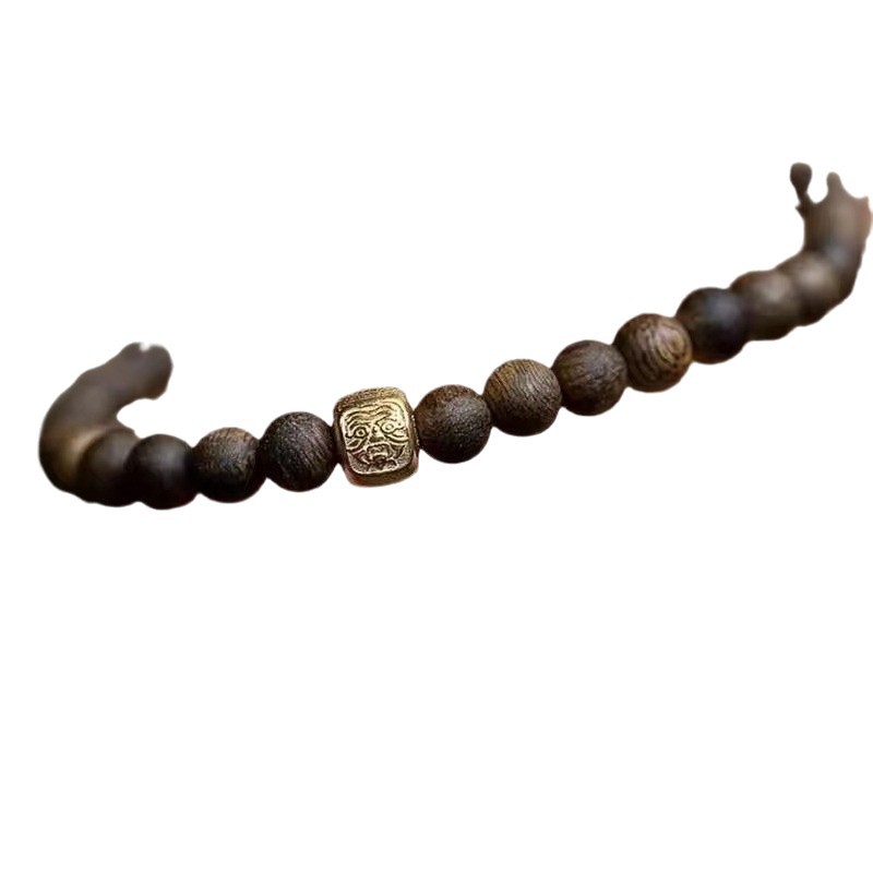 Natural Brunei old material agarwood beads millet men and women 4mm + original single circle toy bracelet bracelet couple