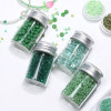 Green national style glass beads rice beads DIY handmade beads bracelet necklace jewelry accessories