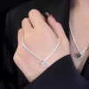 Internet celebrity non-fading sparkling necklace female ins light luxury high-end simple exquisite clavicle chain girlfriend birthday