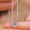Internet celebrity non-fading sparkling necklace female ins light luxury high-end simple exquisite clavicle chain girlfriend birthday