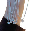 Internet celebrity non-fading sparkling necklace female ins light luxury high-end simple exquisite clavicle chain girlfriend birthday