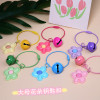 Five-petal candy-colored flower keychain dopamine diy accessories bag pendant school bag pendant student jewelry gift