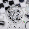 Black and white glass beads, round beads, rice beads, DIY handmade beads, bracelets, necklaces, jewelry accessories wholesale