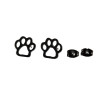 Stainless steel cutting fashionable personality bear paw footprints love hollow ear bone nails girls cute earrings foreign trade accessories