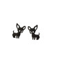 Cross-border cartoon cute little animal dog earrings ins fashion stainless steel simple piercing bone nails ready for sale wholesale