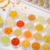 Orange orange glass rice beads loose beads handmade DIY braided bracelet ring material beaded jewelry accessories