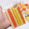 Orange orange glass rice beads loose beads handmade DIY braided bracelet ring material beaded jewelry accessories