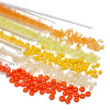 Orange orange glass rice beads loose beads handmade DIY braided bracelet ring material beaded jewelry accessories