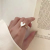 Japanese and Korean ins love rings for women, trendy niche design, fashionable, light luxury, personality, cool style, open index finger ring