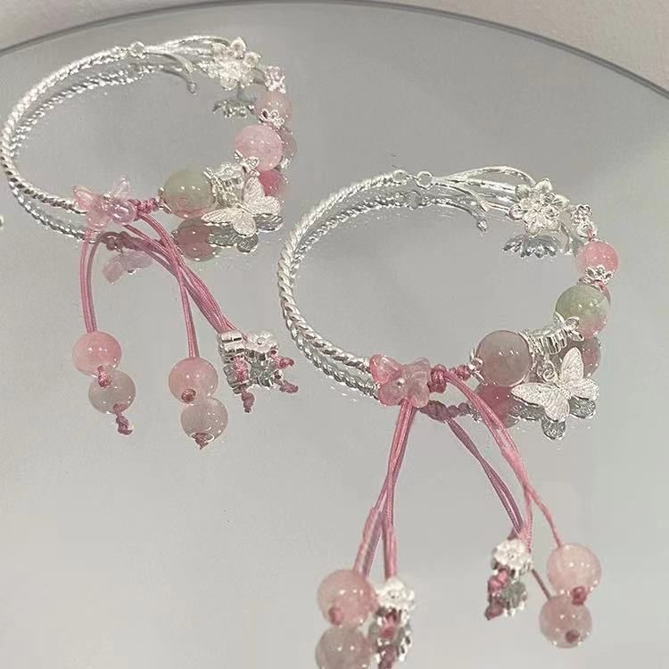 New Chinese-style half-bracelet bamboo butterfly bracelet for women, retro high-looking student version bracelet, niche high-end bracelet