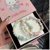 Little Bear Jingdezhen Ceramic Bracelet Gradient Bracelet Single Circle Elastic Cord Sweet and Versatile Color Macaron Bracelet