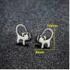 Simple and versatile glossy long tail cat earrings ins female cartoon cute stainless steel pet animal ear jewelry