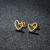 18K gold electroplated stainless steel geometric simple hollow love-shaped peach heart earrings for women light luxury earrings wholesale