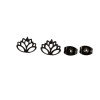 Japanese and Korean version of spring new stainless steel cut hollow lotus stamen earrings, fashionable and simple piercing earrings