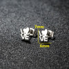 Stainless steel fashion love English monogram earrings for women Korean cute simple love personalized ear accessories