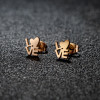 Stainless steel fashion love English monogram earrings for women Korean cute simple love personalized ear accessories