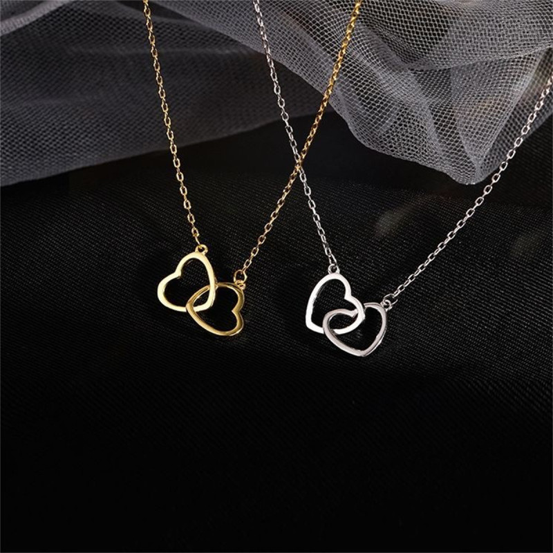 [Love Necklace] Hot Selling Wholesale Necklace for Women Light Luxury Ins Best Friend Niche Fashion Bow Tassel Pendant