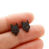 2024 new stainless steel wolf earrings for men and women foreign trade cross-border versatile sweet and cool style earrings factory direct sales
