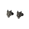 2024 new stainless steel wolf earrings for men and women foreign trade cross-border versatile sweet and cool style earrings factory direct sales