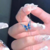 Necklace safety buckle ins six pieces clavicle chain butterfly love light luxury niche advanced new design student best friend