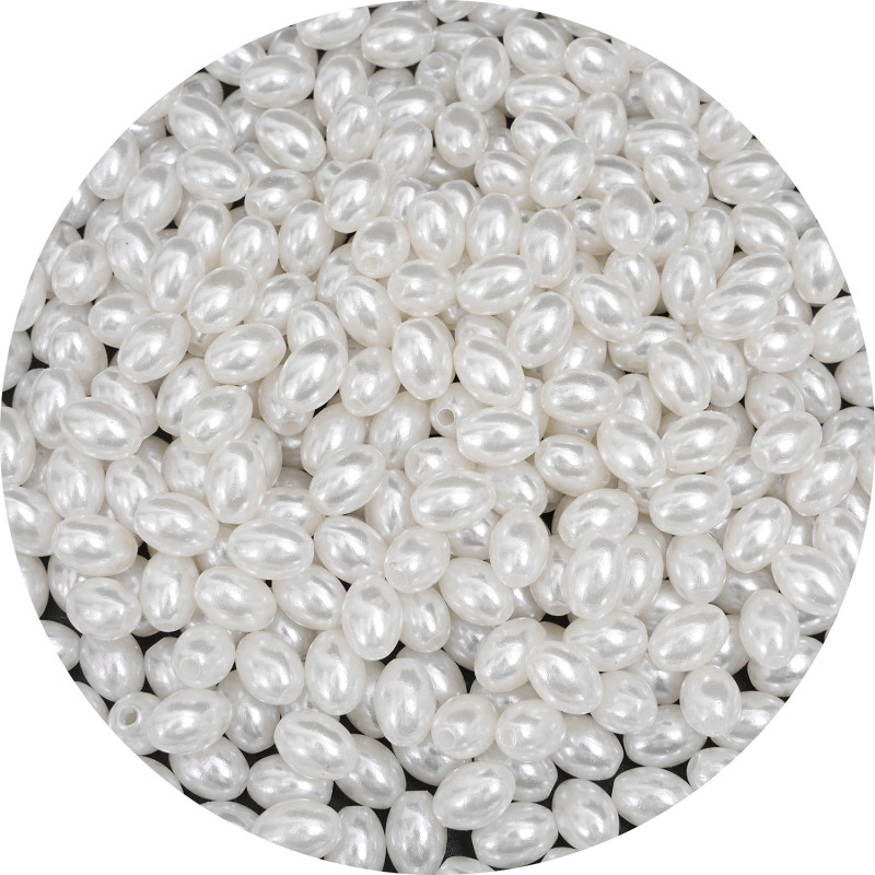 High-gloss ABS perforated imitation pearl loose beads diy handmade beads jewelry accessories homemade bracelet necklace material