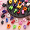 Acrylic large hole number letter beads accessories diy handmade bracelets mobile phone chain decoration materials