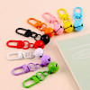 Paint candy color revolving door buckle bell keychain gold accessories hanging buckle DIY bag earphone jewelry pendant