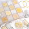 2-4mm millet beads beige glass handmade DIY homemade hand beads mobile phone chain bracelet necklace loose bead accessories