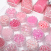 2-4mm millet beads Barbie pink glass handmade DIY homemade hand string beads bracelet necklace loose bead accessories