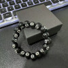 New black round bead bracelet for summer, fresh and elegant, whitening bestie student bracelet