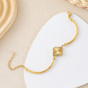 Four-leaf clover bracelet, high-end European and American cross-border fashion necklace for women, simple new style, golden four-leaf clover bracelet