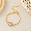 Four-leaf clover bracelet, high-end European and American cross-border fashion necklace for women, simple new style, golden four-leaf clover bracelet