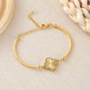 Four-leaf clover bracelet, high-end European and American cross-border fashion necklace for women, simple new style, golden four-leaf clover bracelet